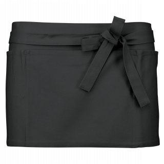 Tablier coton court K886 - Dark Grey personnalisable - Vue de face