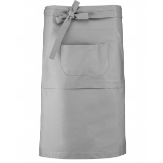Tablier coton long K887 - Light Grey personnalisable - Vue de face