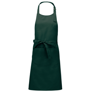 Tablier polycoton avec poche K890 - Bottle Green personnalisable - Vue de face