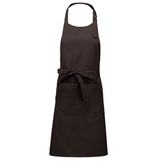 Tablier polycoton avec poche K890 - Chocolate personnalisable - Vue de face