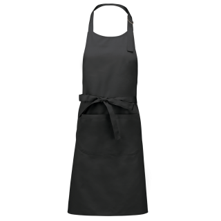 Tablier polycoton avec poche K890 - Dark Grey personnalisable - Vue de face