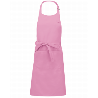 Tablier polycoton avec poche K890 - Dark Pink personnalisable - Vue de face