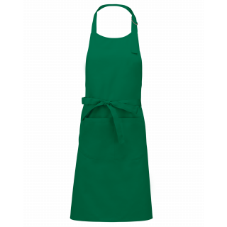 Tablier polycoton avec poche K890 - Kelly Green personnalisable - Vue de face