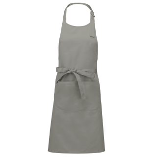 Tablier polycoton avec poche K890 - Light Grey personnalisable - Vue de face
