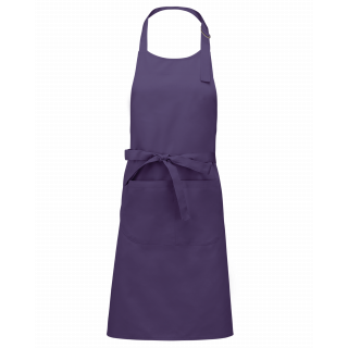Tablier polycoton avec poche K890 - Purple personnalisable - Vue de face