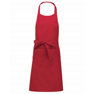 Tablier polycoton avec poche K890 - Red personnalisable - Vue de face
