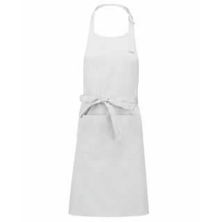 Tablier polycoton avec poche K890 - White personnalisable - Vue de face