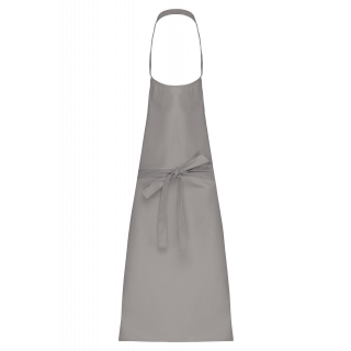 Tablier coton sans poche K895 - Light Grey personnalisable - Vue de face