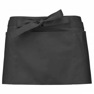 Tablier polycoton court K896 - Dark Grey personnalisable - Vue de face