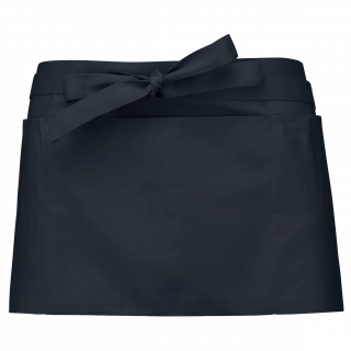 Tablier polycoton court K896 - Navy personnalisable - Vue de face