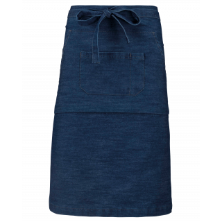 Tablier polycoton long K897 - Denim personnalisable - Vue de face