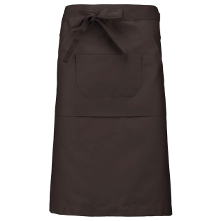 Tablier polycoton long K897 - Chocolate personnalisable - Vue de face