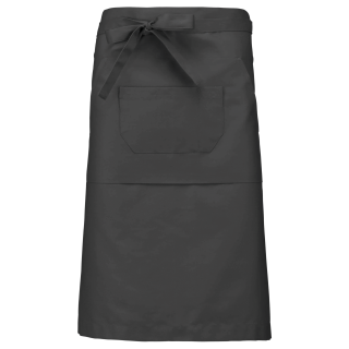 Tablier polycoton long K897 - Dark Grey personnalisable - Vue de face