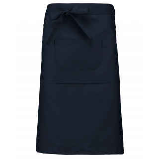 Tablier polycoton long K897 - Navy personnalisable - Vue de face