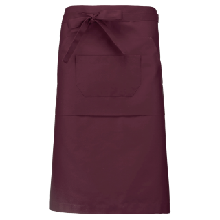 Tablier polycoton long K897 - Wine personnalisable - Vue de face