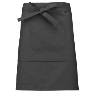 Tablier coton mi-long K898 - Dark Grey personnalisable - Vue de face