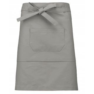 Tablier coton mi-long K898 - Light Grey personnalisable - Vue de face
