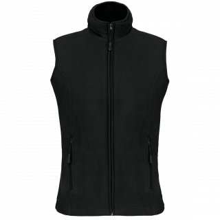 Bodywarmer micropolaire femme K906 - Black personnalisable - Vue de face