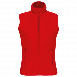 Bodywarmer micropolaire femme K906 - Red personnalisable - Vue de face
