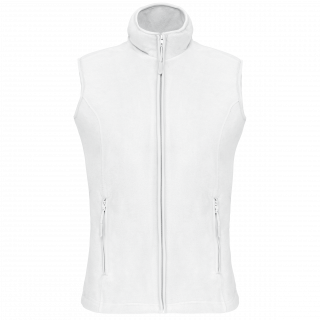 Bodywarmer micropolaire femme K906 - White personnalisable - Vue de face