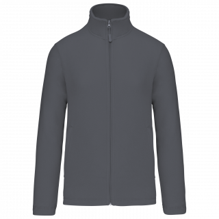Veste micropolaire zippée unisexe K9102 - Convoy Grey personnalisable - Vue de face