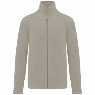 Veste micropolaire zippée homme K911 - Beige personnalisable - Vue de face