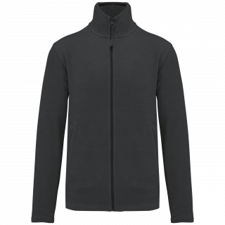 Veste micropolaire zippée homme K911 - Dark Grey personnalisable - Vue de face