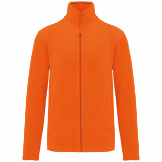 Veste micropolaire zippée homme K911 - Orange personnalisable - Vue de face