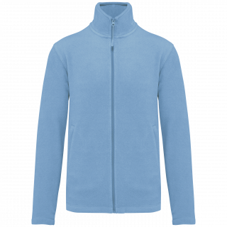 Veste micropolaire zippée homme K911 - Sky Blue personnalisable - Vue de face