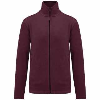 Veste micropolaire zippée homme K911 - Wine personnalisable - Vue de face