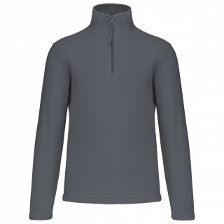 Enzo > Micropolaire col zippé homme K912 - Convoy Grey personnalisable - Vue de face