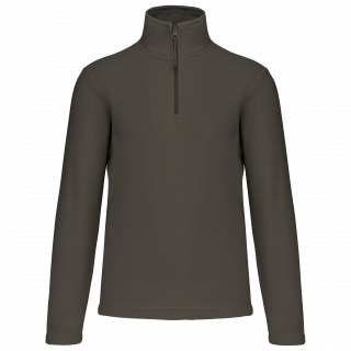 Enzo > Micropolaire col zippé homme K912 - Green Olive personnalisable - Vue de face