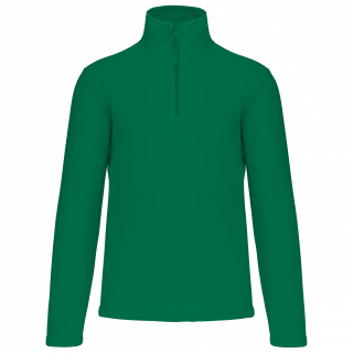 Enzo > Micropolaire col zippé homme K912 - Kelly Green personnalisable - Vue de face