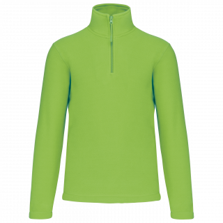 Enzo > Micropolaire col zippé homme K912 - Lime personnalisable - Vue de face