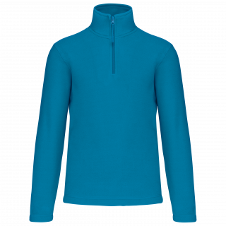 Enzo > Micropolaire col zippé homme K912 - Tropical Blue personnalisable - Vue de face