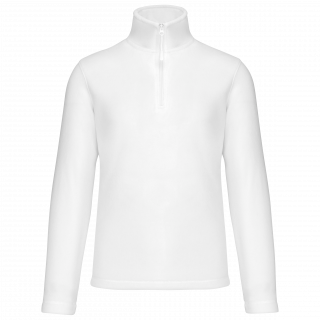 Enzo > Micropolaire col zippé homme K912 - White personnalisable - Vue de face