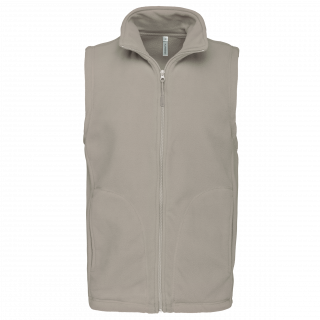Bodywarmer micropolaire homme K913 - Beige personnalisable - Vue de face