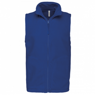 Bodywarmer micropolaire homme K913 - Royal Blue personnalisable - Vue de face