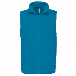 Bodywarmer micropolaire homme K913 - Tropical Blue personnalisable - Vue de face