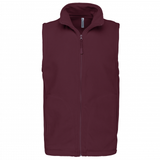 Bodywarmer micropolaire homme K913 - Wine personnalisable - Vue de face
