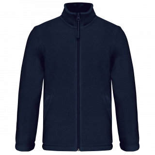 Veste micropolaire zippée enfant K920 - Navy personnalisable - Vue de face