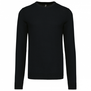Pull col rond K967 - Black personnalisable - Vue de face