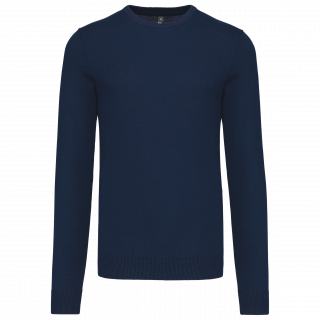 Pull col rond K967 - Navy personnalisable - Vue de face