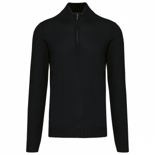 Pull 1/4 zip homme K970 - Black personnalisable - Vue de face