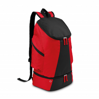 Sac à dos sport KI0102 - Red / Black personnalisable - Vue de face