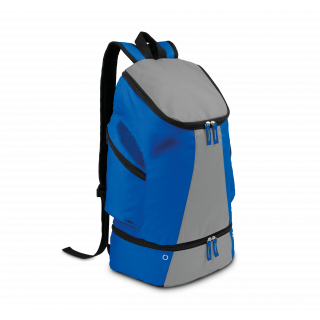 Sac à dos sport KI0102 - Royal Blue / Light Grey personnalisable - Vue de face