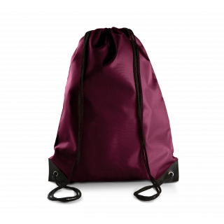Sac à dos avec cordelettes KI0104 - Burgundy personnalisable - Vue de face