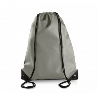 Sac à dos avec cordelettes KI0104 - Light Grey personnalisable - Vue de face