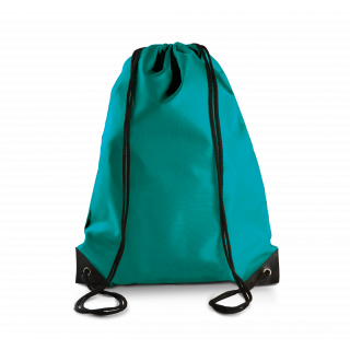 Sac à dos avec cordelettes KI0104 - Turquoise personnalisable - Vue de face