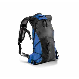 Sac à dos porte-boisson KI0111 - Black / Royal Blue personnalisable - Vue de face